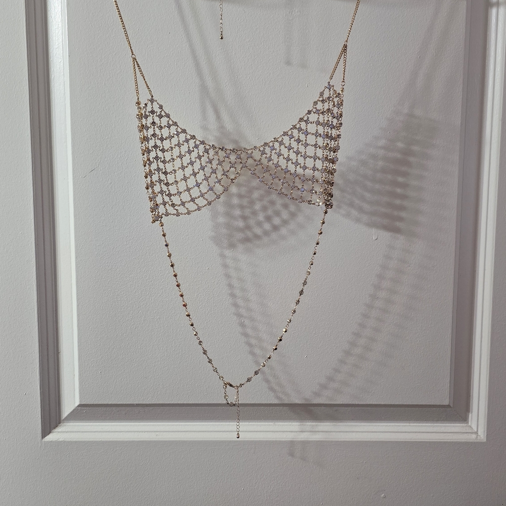 Gold Diamond Body Chain Bikini
